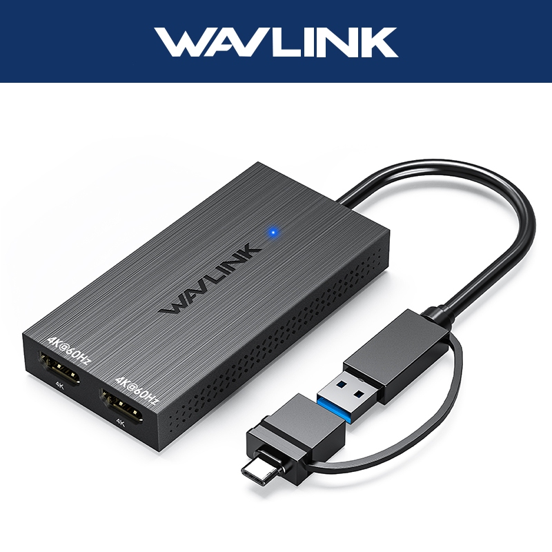 WAVLINK 1 TRONG 2 Ra HDMI Adapter USB C Sang Dual HDMI Convertor DisplayLink 5K @ 60Hz HDMI Hub Cho 
