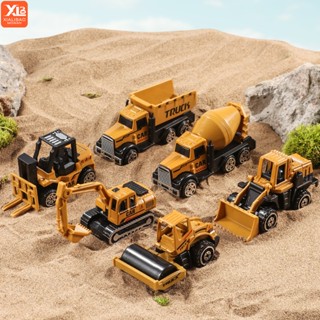 6 Cái / bộ Diecast Hợp Kim Kỹ Thuật Xe Tải Tải Máy Kéo Máy Xúc Xây Dựng Mô Hình Xe Cổ Điển Đồ Chơi Cho Trẻ Em Bé Trai Quà Tặng