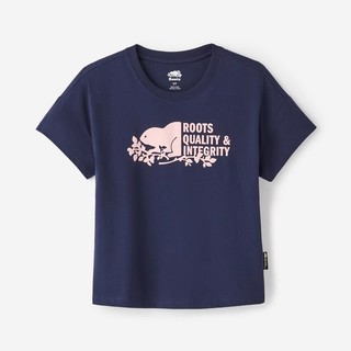 Roots Cổ Điển Bán Chạy Thời Trang Mỹ Nữ Cổ Tròn Rời Cotton Áo Thun Tay Ngắn 38031049