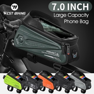 [Fulfilled by Shopee]Túi Treo Sườn Xe Đạp WEST BIKING Chống Thấm Nước Có Cho Điện Thoại Cảm Ứng 7.0Inch