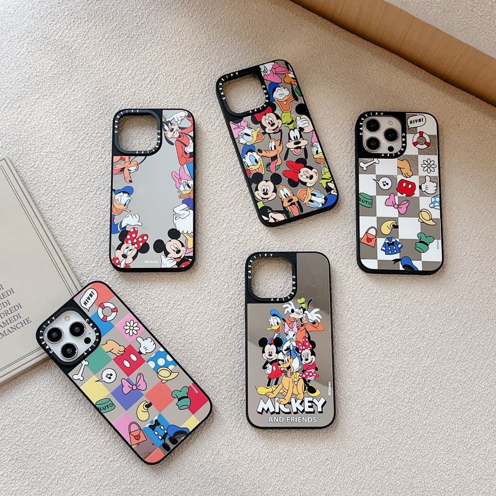 Ốp điện thoại gương Mickey dễ thương cho iphone 15 Pro Max 15 Plus 14 Pro Max 14Plus i14 13 Pro Max 
