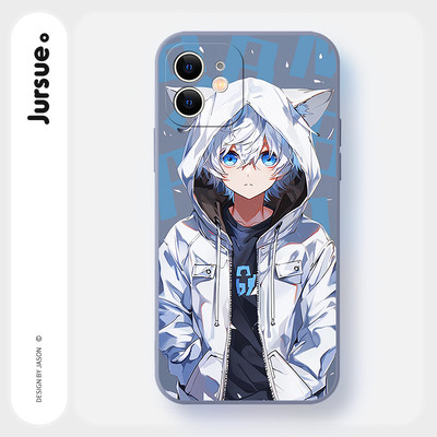 Ốp lưng JURSUE mềm chống bẩn nam dễ thương đẹp ngầu hoạt hình cho iPhone 17 15 14 13 12 11 Pro Max SE 2020 X XR XS 8 7 ip kute Y5268Q