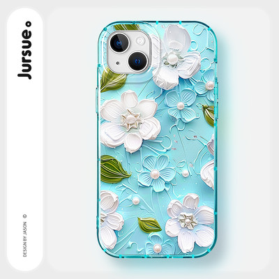 Ốp lưng JURSUE mềm chống bẩn hoa dễ thương đẹp ngộ nghĩnh cho iPhone 16 15 14 13 12 11 Pro Max SE 2020 X XR XS 8 7 ip kute Y5278Q