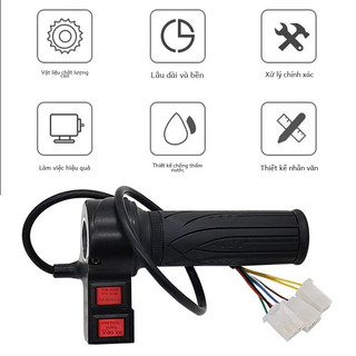 Xe ô tô chạy bộ điều khiển ga pin điều khiển xe ba bánh ba tốc độ电动车转把通用油门把手电瓶车调速器三轮车三速转把