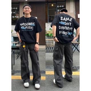PEAR DODO Áo thun ngắn tay cổ tròn giặt mùa hè High Street Loose Fit