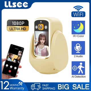 LLSEE FHD 1080P Cuộc gọi video Camera quan sát WIFI Camera Thông minh Phát hiện con người Tự động theo dõi Giám sát tầm nhìn ban đêm Camera quan sát Điện thoại di động trong nhà Kết nối không dây