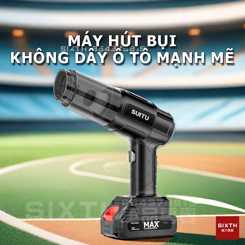 Máy hút bụi ô tô suitu 18000pa Máy hút bụi mini cầm tay máy hút bụi không dây Máy hút bụi hút cao Bả