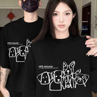 HIIXIIVI Thương Hiệu Mới 100% Cotton Unisex Áo Thun Nữ Tay Ngắn Nam Nữ Baggy Cổ Tròn Rời In Độc Đáo Cặp Đôi Tee