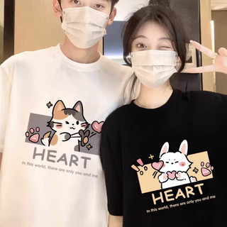 HIIXIIVI Thương Hiệu Mới 100% Cotton Unisex Áo Thun Nữ Tay Ngắn Nam Nữ Baggy Cổ Tròn Rời In Độc Đáo Cặp Đôi Tee