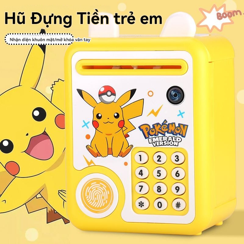 [Hàng có sẵn] con heo đất tiết kiệm tiền Pikachu Pig Bank Boy Can 't Only Enter Children Ngân hàng h