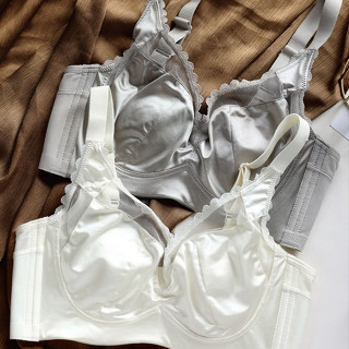 YIBEIKA Quần lót siêu mỏng Satin sang trọng có thể điều chỉnh Áo ngực nâng ngực Vòng thép mềm