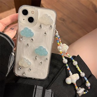 Ốp Điện Thoại Nhựa Dẻo Chống Sốc In Hình Đám Mây Mưa Bảo Vệ camera Cho iphone 15 pro max 14 13 12 11 pro max xr ix