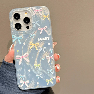  ốp lưng OPPO Reno 14 14F 13 12 F 11F 11 F25 10 Pro 8Z 7Z 8T 8 Lite 5G 6Z 5Z 5F 7 6 5 4 4F A94 A93 A9 A5 A53 A15 A15S A33 A8 A31 2020 A7 A5S Reno7 Reno8 4G Reno6 Z Reno5 Z Cute Colorful Bow DIY Sticker Laser Feather Yarn Phone Case YS 03 