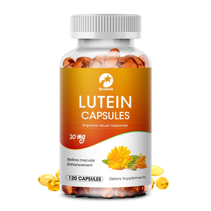 Kexinsh Lutein Viên nang Chăm sóc mắt tự nhiên Lutein Bổ sung mỏi mắt Khô mắt Hỗ trợ giảm mỏi mắt Ch