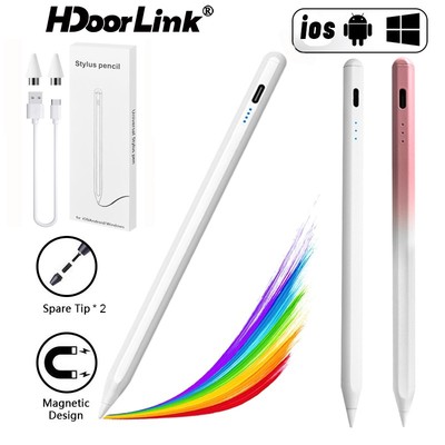 Bút vẽ điện dung Hdoorlink có màn hình nguồn, bút cảm ứng có thể thay thế sạc Type-C