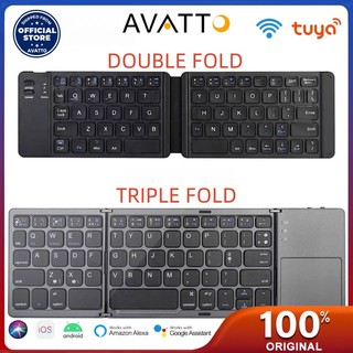 Aavatto Bàn Phím bluetooth Không Dây Gấp Đôi / Gấp Được mini Tiếng Anh Cho windows / android / ios