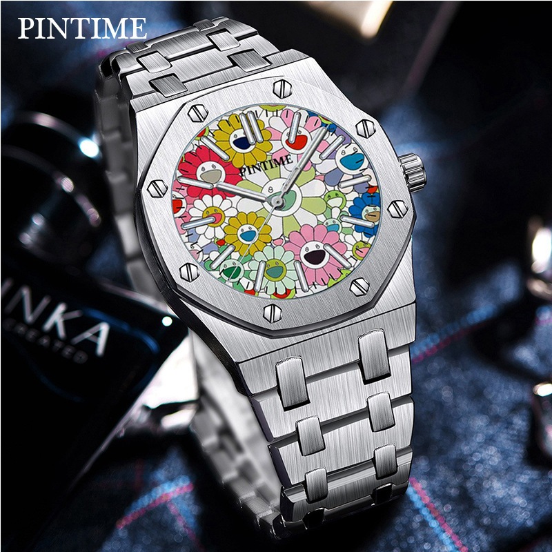 Đồng hồ nam mới đồng hồ thạch anh chống thấm nước cao cấp nổ Daisy quay số niche đồng hồ nam