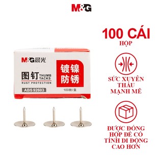 M&g staples 100 cái / hộp cork board press staples mạ niken i-staples ảnh staples abs92603
