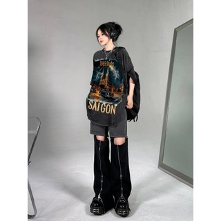 local brand ZEVILL áo Vintage phông nữ mới nhất hè 2024. áo phông bigsize in hoạt hình. áo thun nữ form rộng unisex 100%Cotton. Mã kiểu dáng Y1618