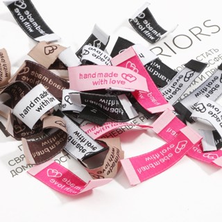 50x15mm 20 Cái / túi Vải Quần Áo Nhãn Hướng Dẫn Sử Dụng Nhãn In Nhãn Quần Áo Nhãn Tự Làm Quá Trình May Phụ Kiện