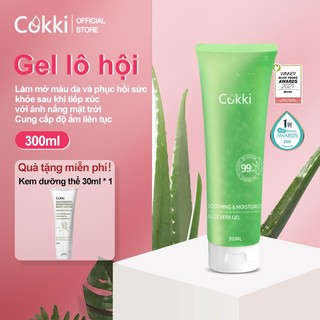 Cokki Hàn Quốc 300ml Gel Nha Đam Dưỡng Ẩm & Làm Mềm Da Gel Lô Hội 98% Aloe Vera Gel nuôi dưỡng làn da và bổ sung độ ẩm cho da,Chính Hãng fresh juice aloe vera gel after sun repair acne muscle moisturizing aloe vera gel Gel Lô Hội