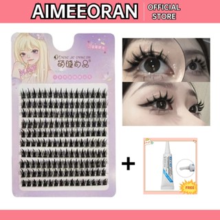  【gửi tặng keo Hộp Lông Mi Giả 10 Hàng Có Gai Lúa Mì Dày Tự Nhiên 