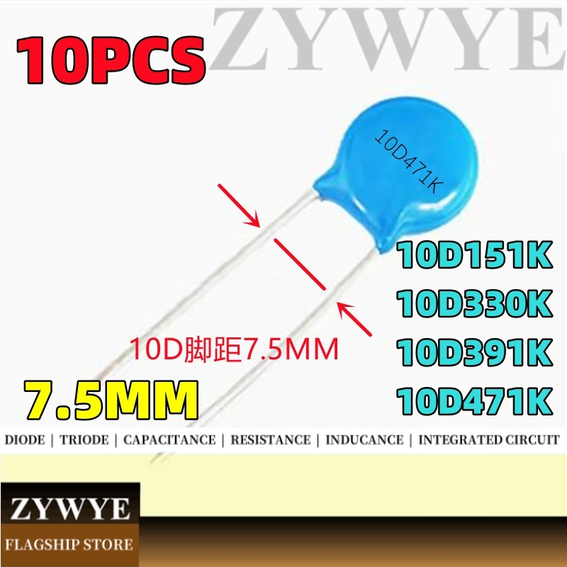 10 Chiếc Điện Trở 10D471K 10D471 10D151K 10D391K 10D330K Điện Trở Dị Ứng Điện Trở