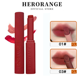  Herorange Matte Fine Tube Lipstick Mist Face Velvet Limit Quà tặng Son môi màu đỏ tích cực 