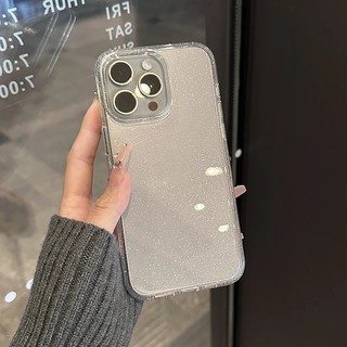 Sang Trọng Ốp Điện Thoại silicone Cứng Trong Suốt Chống Sốc Phối Kim Tuyến Cho iphone 15 14 13 12 11 pro max 15 plus x xs max xr