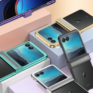 Dành Cho Motorola Moto Razr 50 40 Ultra Ốp lưng Viền Trong Suốt Siêu Mỏng Cứng Ốp Lưng 3in1