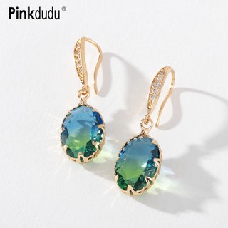 Nhiều Màu Sắc Ellipse Thả Bông Tai Thời Trang Hình Học Kim Cương Giả Tòn Ten Bông Tai Trang Sức Quà Tặng Cho Nữ PD1105