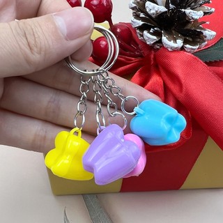 Bộ 50 hình răng móc khóa nha khoa hộp bảo quản nha khoa hộp đựng nha khoa phòng khám quà tặng móc khóa hộp răng lá