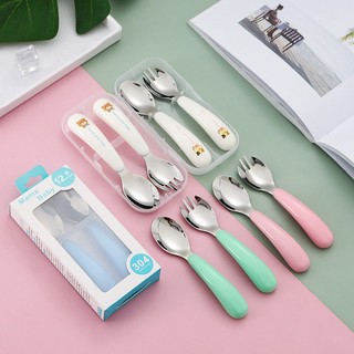 Unewtyu Bộ Đồ Ăn Cho Bé Bộ Đồ Ăn Trẻ Em Thép Không Gỉ Tập Đi Bộ Đồ Ăn Dao Kéo Hoạt Hình Cho Trẻ Sơ Sinh Ăn Thìa Nĩa VN