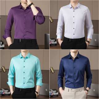 Bộ Đồ Nam Công Sở Áo Sơ Mi Nút Công Sở Áo Sơ Mi Công Sở Tay Dài Quần Áo Nam Làm Việc Hàng Đầu Áo Sơ Mi Thường Ngày