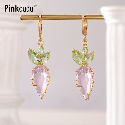 Dễ Thương Pha Lê Cà Rốt Thả Bông Tai Thời Trang Rau Tòn Ten Bông Tai Trang Sức Quà Tặng Cho Nữ PD1949