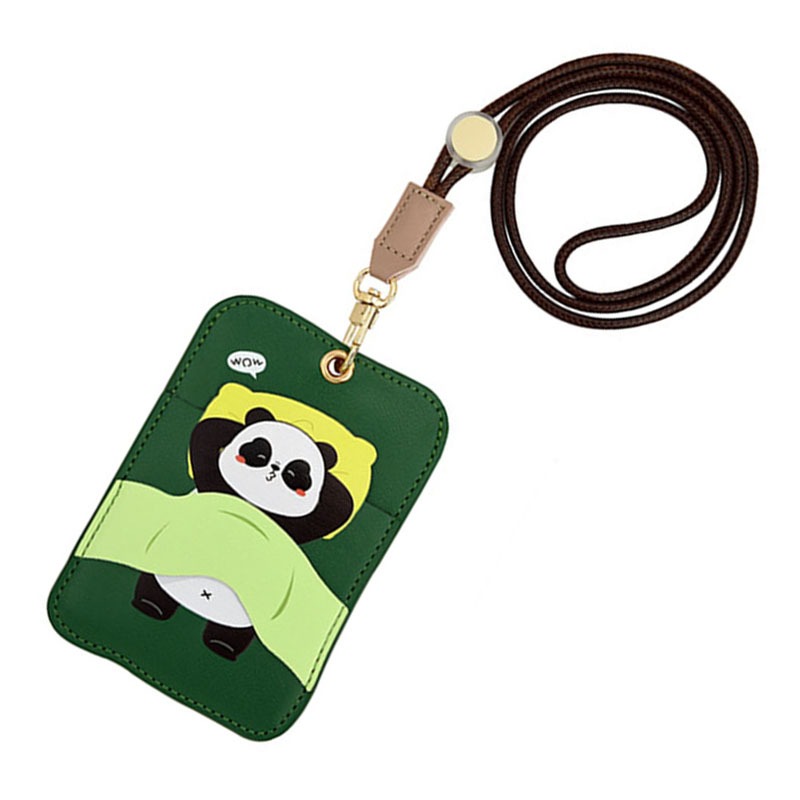 [Custom Engrave] ID Badge Cover Work Card Holder Neck Hanging Office Work Name Tags