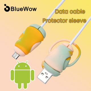 BlueWow USB Type-C Bộ bảo vệ bộ sạc silicon mềm / Bảo vệ cáp Bảo vệ dây dữ liệu / Vỏ bảo vệ Vỏ cuộn cáp cho cáp sạc Android Bảo vệ