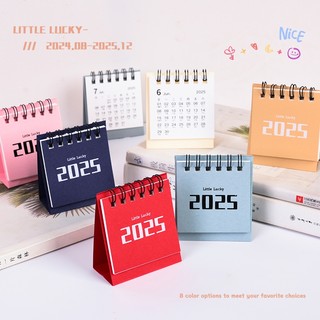 Lịch để bàn Mini 2025 Lịch để bàn Thiết kế đơn giản và đáng yêu Lịch để bàn Cuộn dây nhỏ Lịch Notepad
