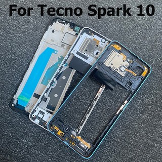  Dành Cho Tecno Spark 10 Khung Giữa Nhà Ở Phần Giữa Tấm Che Chỉ Màn Hình LCD Viền Thay Thế 