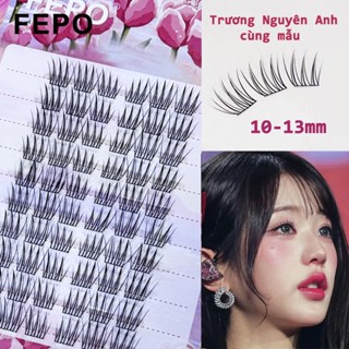 【Trương Nguyên Anh cùng mẫu lông mi giả lụa tách rời tự nhiên dung tích lớn có thể tái sử dụng 10-13mm Giao keo nhíp