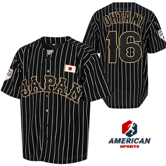 Đội tuyển nam Nhật Bản Team Japan Shohei Ohtani Áo bóng chày đen