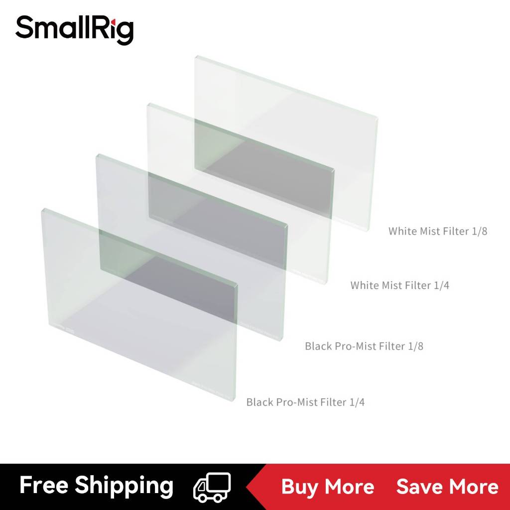 Smallrig CINE 4 x 5.65 "Bộ lọc sương mù trắng & đen 1 / 8 & 1 / 4 #4740 #4741 #4742 #4743