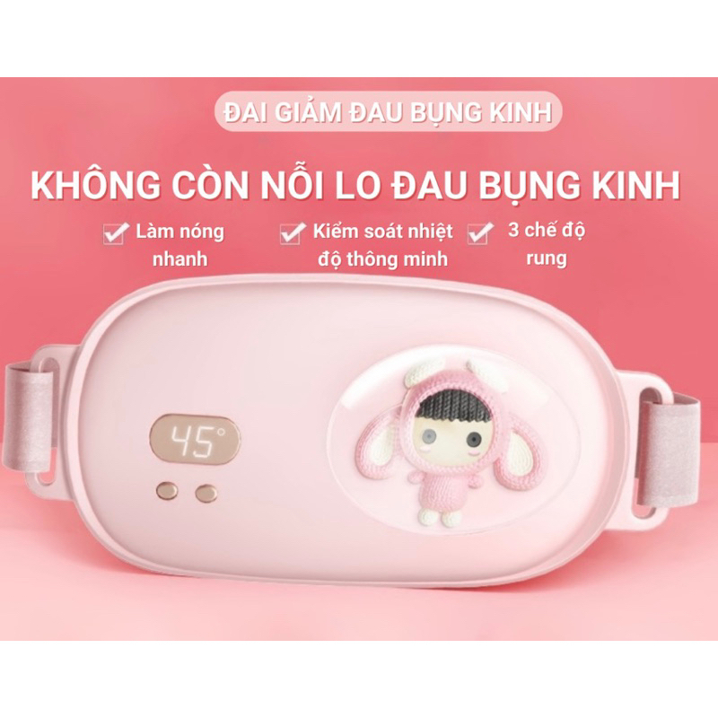 Máy massage kinh nguyệt, Giảm đau nhanh, Làm ấm bụng, lưng, tử cung dành cho nữ trong kỳ