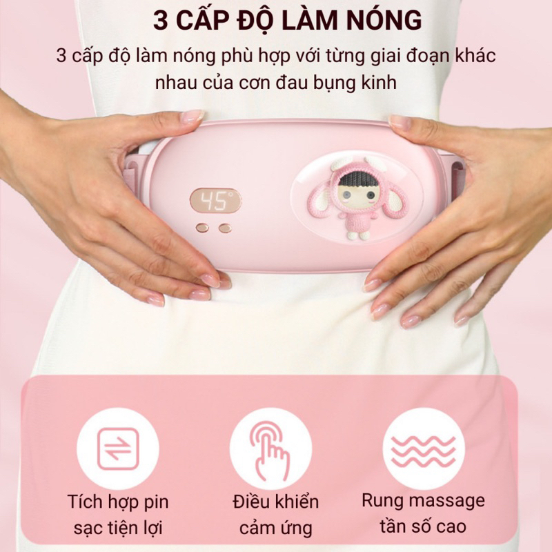 Máy massage kinh nguyệt, Giảm đau nhanh, Làm ấm bụng, lưng, tử cung dành cho nữ trong kỳ