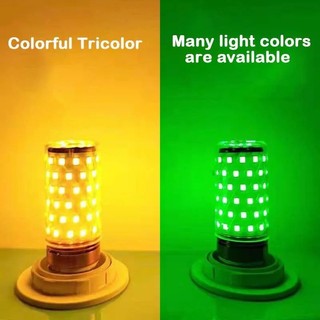 E27 E14 E2 16W 12W 红绿蓝黄粉紫 RGB 玉米灯泡 彩色光源 家用气氛拍照专用灯 配灯座 吊线灯头