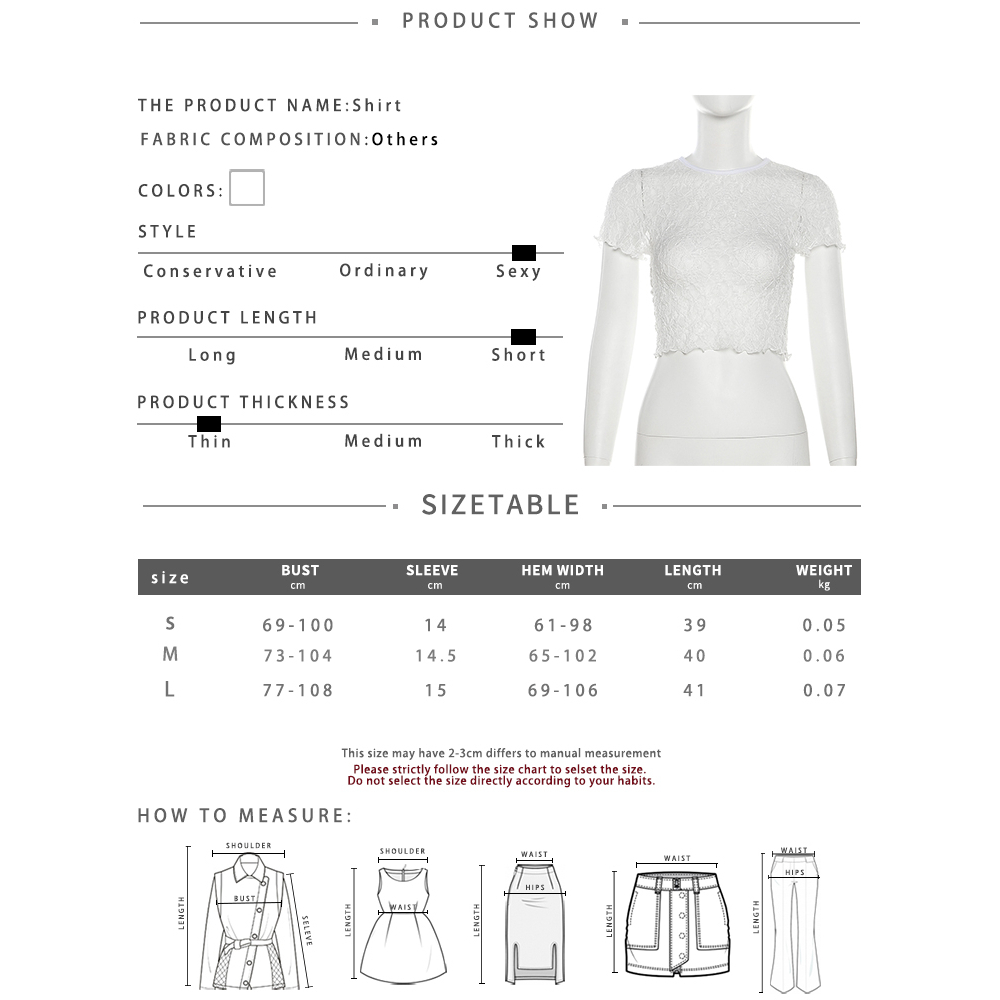 Klalien Áo Croptop Tay Ngắn Phối Ren Xuyên Thấu Kiểu Cổ Điển Y2K Thời Trang Mùa Hè Quyến Rũ Cho Nữ | BigBuy360 - bigbuy360.vn