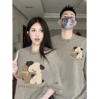 HIIXIIVI Thương Hiệu Mới 100% Cotton Unisex Áo Thun Nữ Tay Ngắn Nam Nữ Baggy Cổ Tròn Rời In Độc Đáo Cặp Đôi Tee