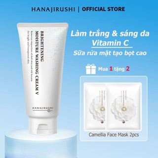 Vitamin C làm trắng Sữa rửa mặt HANAJIRUSHI 150g và sáng da giảm tiết bã nhờn se khí lỗ chân lông