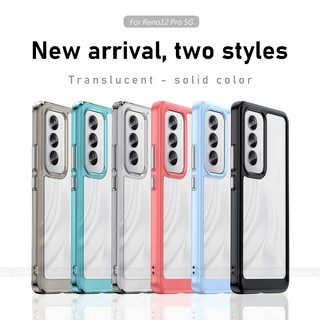 Dành cho OPPO Reno 12 Pro 5G Vỏ điện thoại cứng chống sốc Acrylic trong suốt