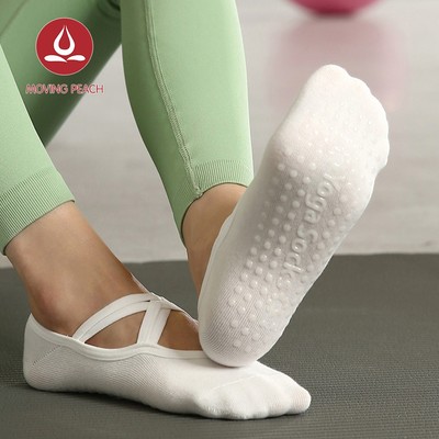 Moving PEACH Nữ Pilates Tất Yoga Thoáng Khí Đeo Chéo Vớ Khiêu Vũ Chống Trơn Trượt Barre Tất